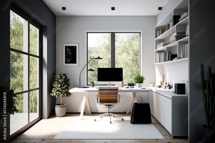 Ide workspace minimalis di kamar sempit